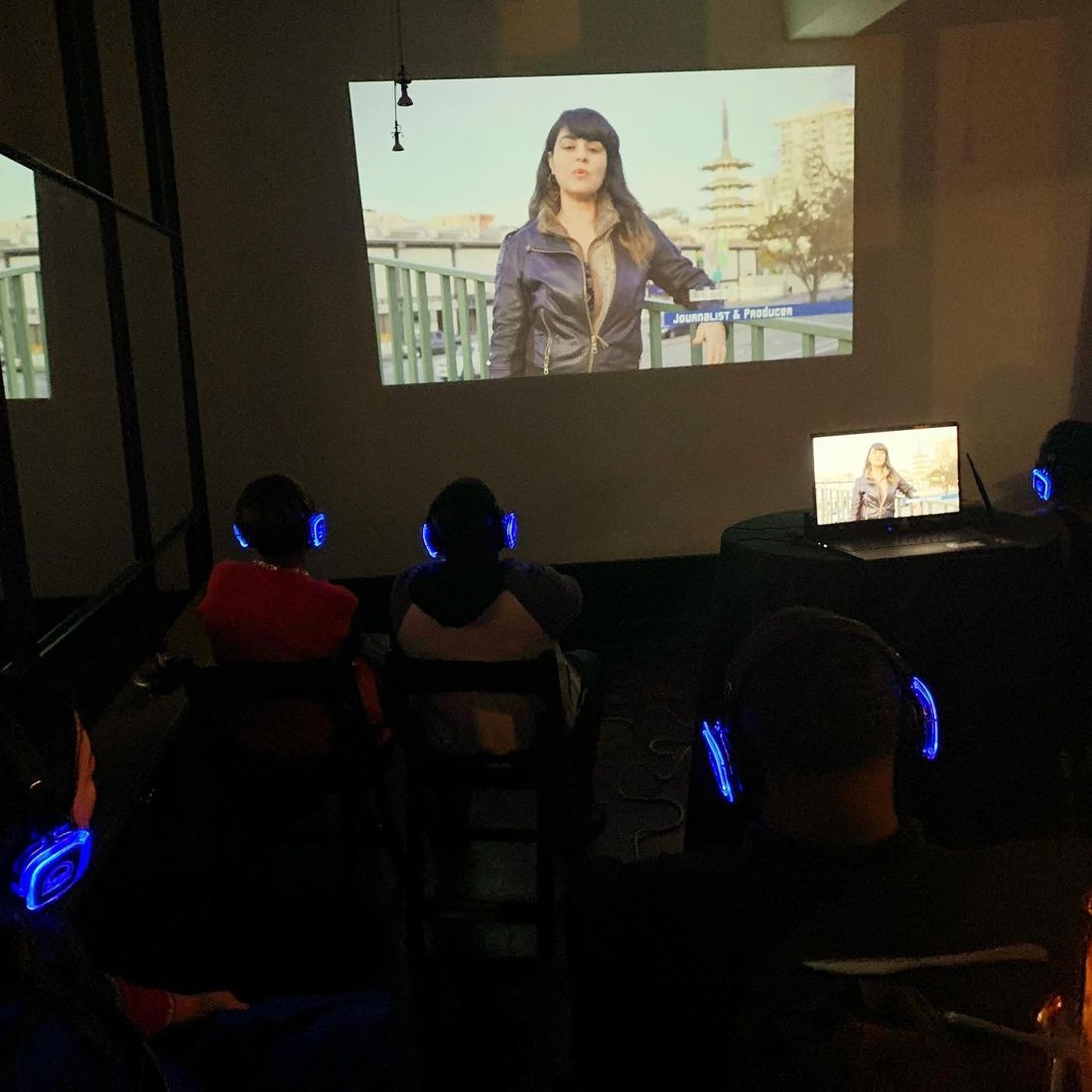 Audience watching a screening